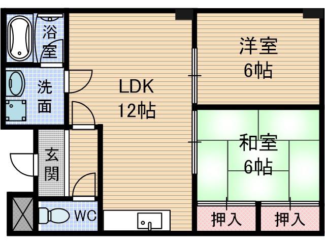 ピアドミール(3LDK/1階)の間取り写真