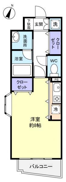 ソフィアグレース八千代(ワンルーム/5階)の間取り写真