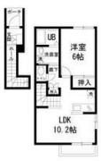 CASA ALBERO(1LDK/2階)の間取り写真