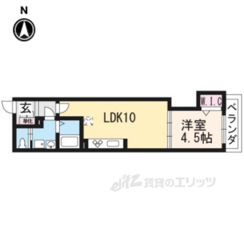 JMメゾン御所西(1LDK/2階)の間取り写真