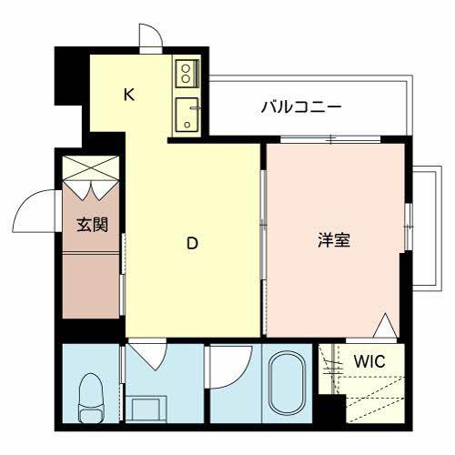 シャーメゾン広陽(1DK/2階)の間取り写真