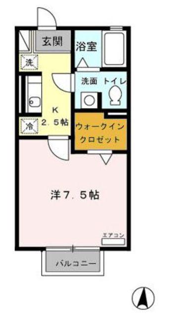 CIPRESSO(1K/2階)の間取り写真