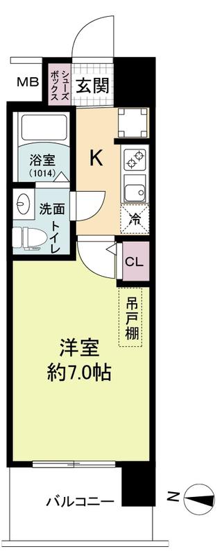 セレニテ東三国ミラク(1K/5階)の間取り写真