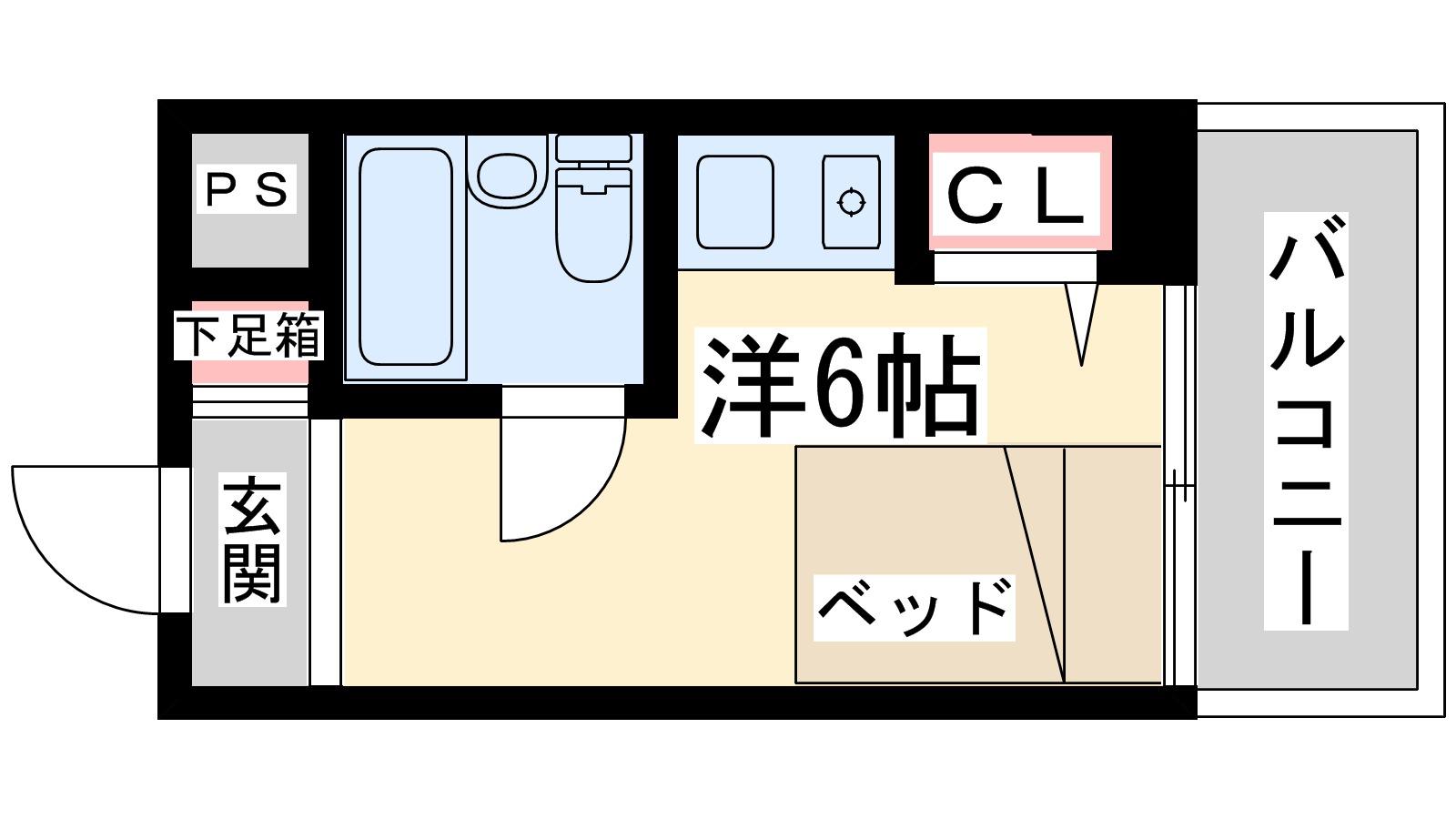 十信前ミールズ(ワンルーム/6階)の間取り写真