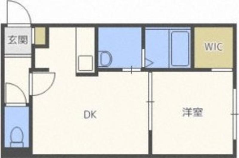 ミュゲ中の島(1DK/3階)の間取り写真