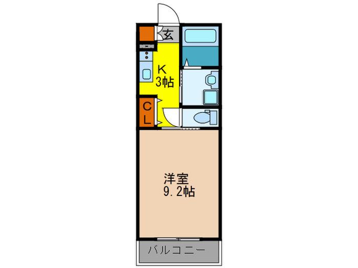 AVENIR VIE(1K/2階)の間取り写真