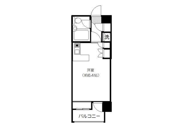 ジョイテル初台(ワンルーム/4階)の間取り写真