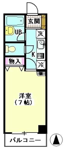 ヴィラ・オーキッド(1K/2階)の間取り写真
