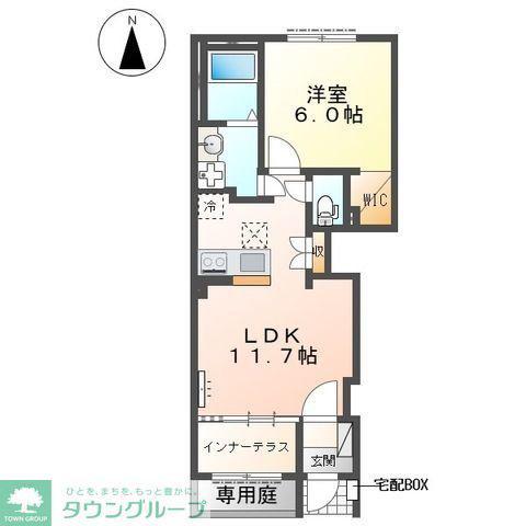 エテルナ(1LDK/1階)の間取り写真