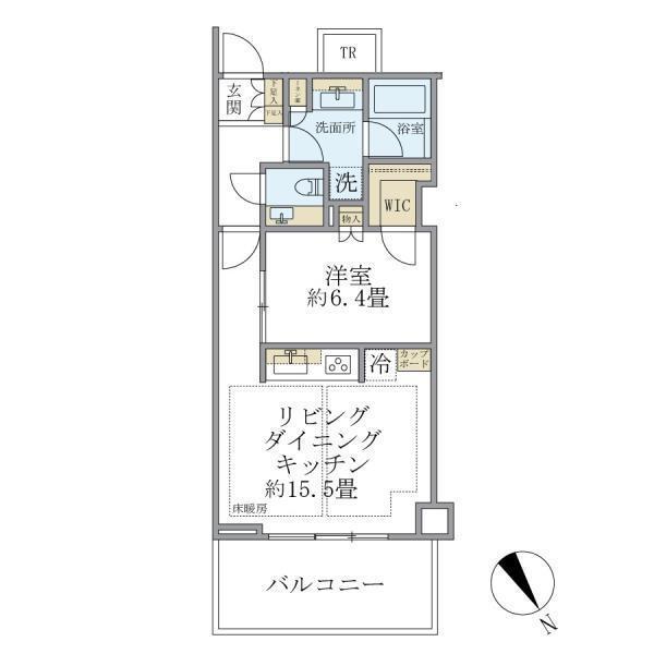 TOFROM YAESU RESIDENCE(1LDK/6階)の間取り写真