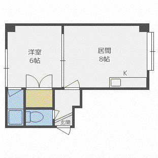 第3コーポ内山(1DK/4階)の間取り写真
