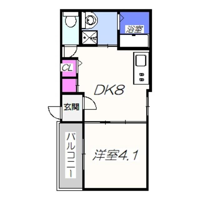GRANDIR堺(1LDK/1階)の間取り写真