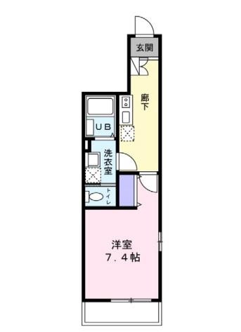 エクセル袖ヶ浦(1K/1階)の間取り写真