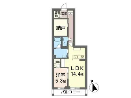 グランエスポア早稲田(1LDK/2階)の間取り写真