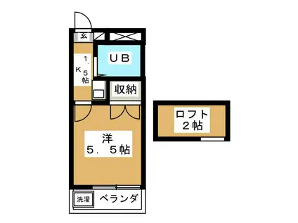 センチュリー馬込PARTIII(1K/2階)の間取り写真