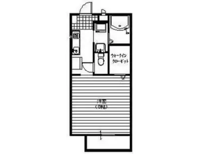 ラルジュ(1K/2階)の間取り写真