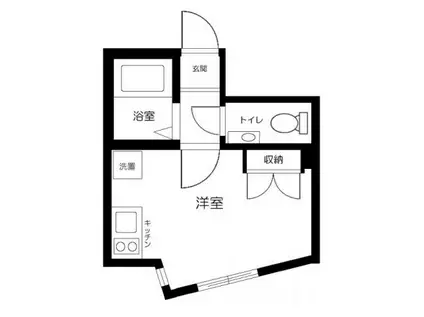 オーパスワン松庵(ワンルーム/1階)の間取り写真
