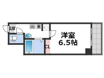 LAKIAMAISON難波南(1K/2階)の間取り写真