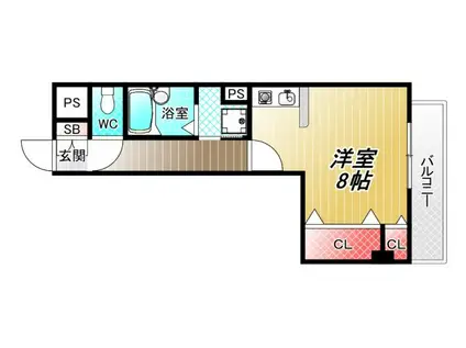 メルシィ2000(ワンルーム/4階)の間取り写真