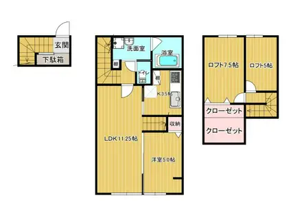 ROAD&SKY(3LDK/2階)の間取り写真