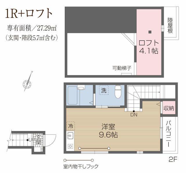 ブエナメゾン福生(ワンルーム/2階)の間取り写真