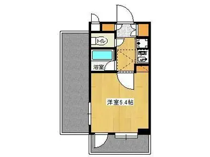 ヴィラマリア(1K/13階)の間取り写真