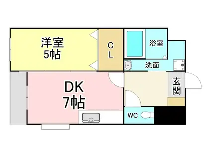 アンテスI(1DK/1階)の間取り写真