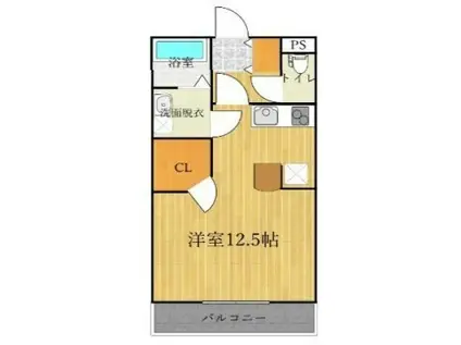 フォーサイト(ワンルーム/3階)の間取り写真