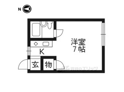 ハイツジュン(ワンルーム/2階)の間取り写真