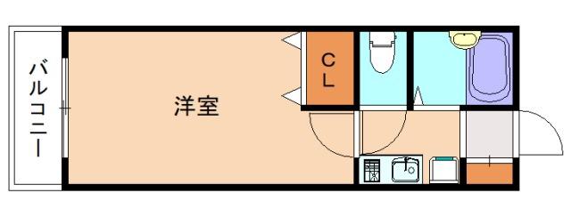 レオパレス堀内(1K/1階)の間取り写真