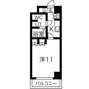カーサステラ(1K/9階)の間取り写真