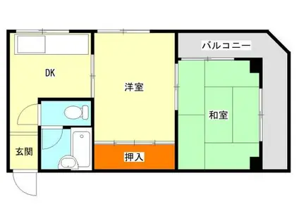 ポートライフマンション(1DK/5階)の間取り写真