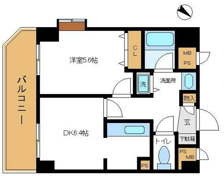 日興パレス横浜西 9階階 間取り