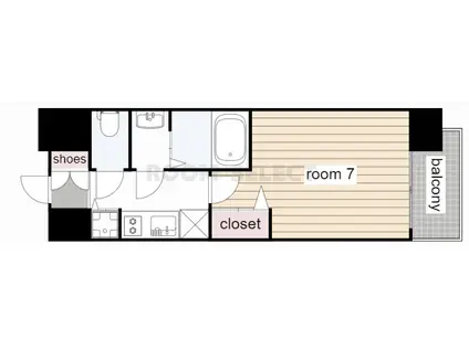 プレサンス名古屋STATIONサティナ(1K/13階)の間取り写真