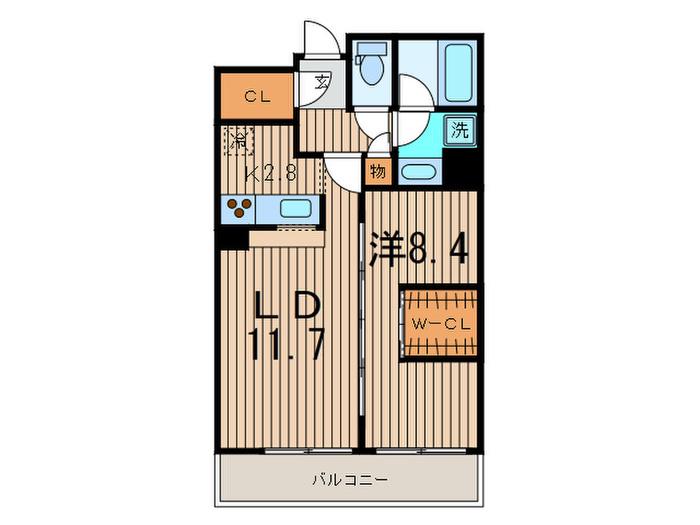 マチュリティ小石川(1LDK/1階)の間取り写真