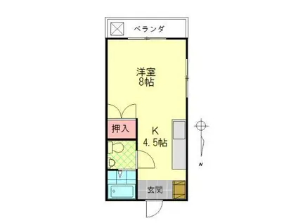 泉ハイツ(ワンルーム/1階)の間取り写真