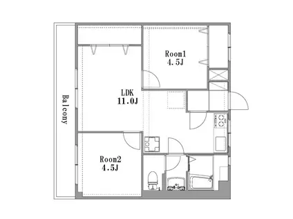 第16上野ビル(2LDK/4階)の間取り写真