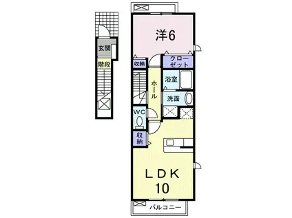 サンリットアヴェニュー(1LDK/2階)の間取り写真