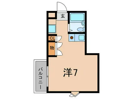 ハママンション(ワンルーム/2階)の間取り写真