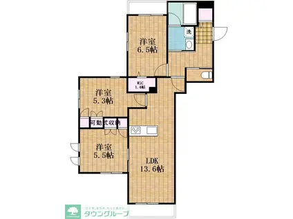 BLOOM深沢(3LDK/1階)の間取り写真