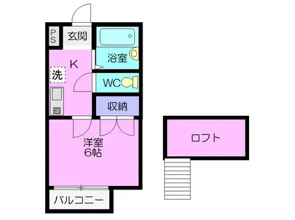 戸崎ハイツA(1K/1階)の間取り写真