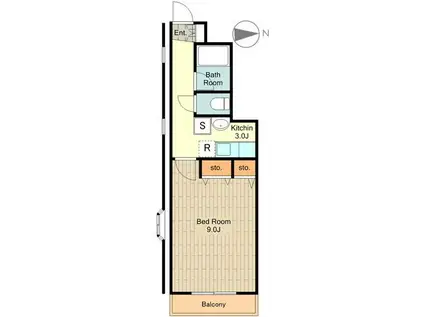 雅泉ハイツ(1K/1階)の間取り写真