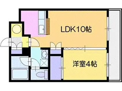 エリオ松並(1LDK/2階)の間取り写真