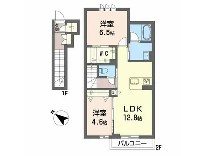 シティプラザ代官町 E(2LDK/2階)の間取り写真
