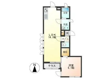 フルールハイツ(1LDK/1階)の間取り写真