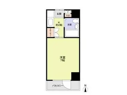 ダイヤモンドレジデンス錦糸町(1K/5階)の間取り写真