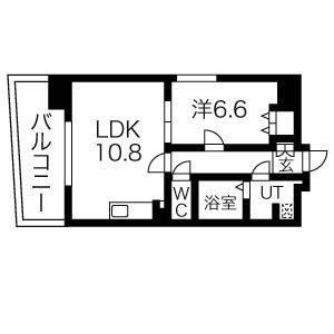 LA FACADE(1LDK/9階)の間取り写真