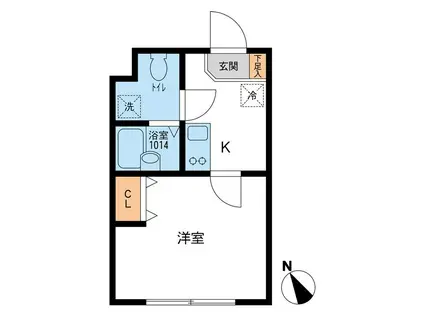 パラッツオ・ボニータ(1K/1階)の間取り写真