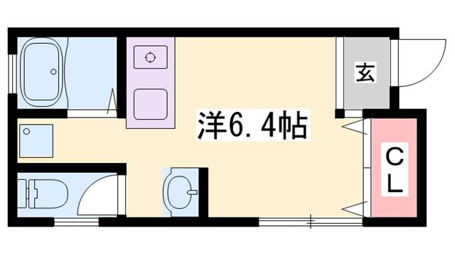 メゾンR(ワンルーム/2階)の間取り写真
