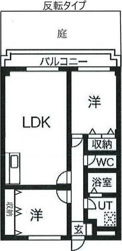 プラチナコート青山(2LDK/1階)の間取り写真